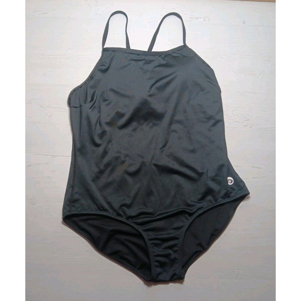 Baleaf Black Athletic Training Swimsuit Sz 14W One Piece Bathing Suit